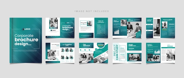 Vector brochure template layout design and corporate minimal multi page business brochure template design