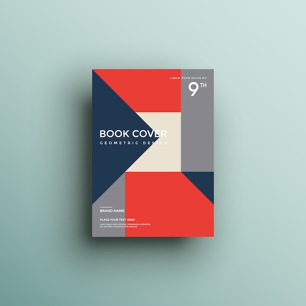 Brochure template with geometric shapes