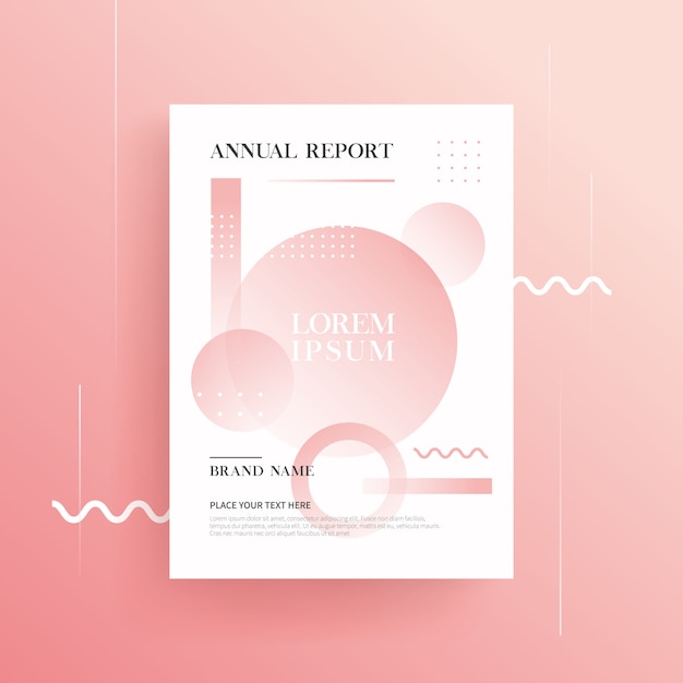 brochure template with geometric shapes