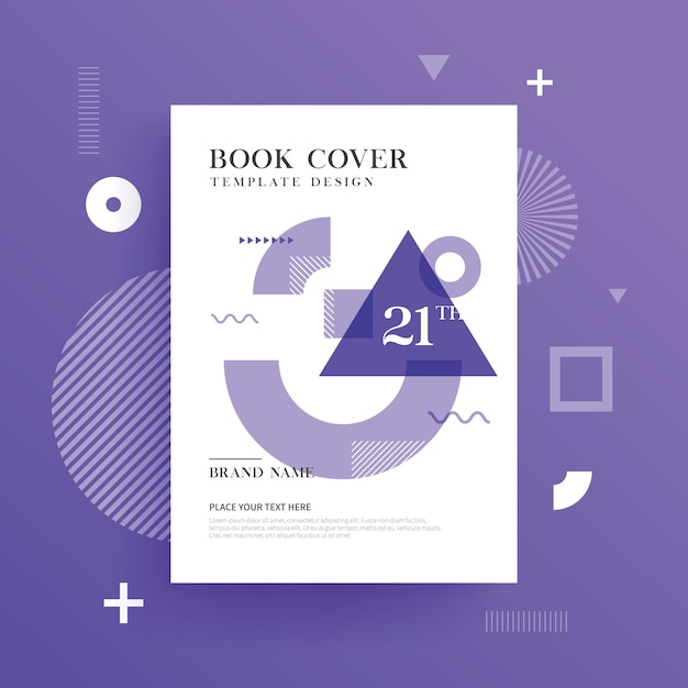 assignment cover page creator Vector brochure template with geometric shapes
