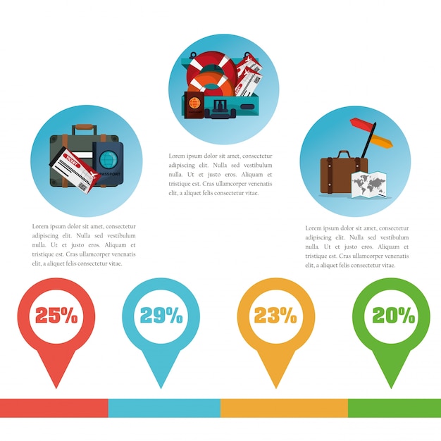 Vector brochure travel promotion infographic