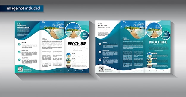 Brochure a tre ante per modello di promozione