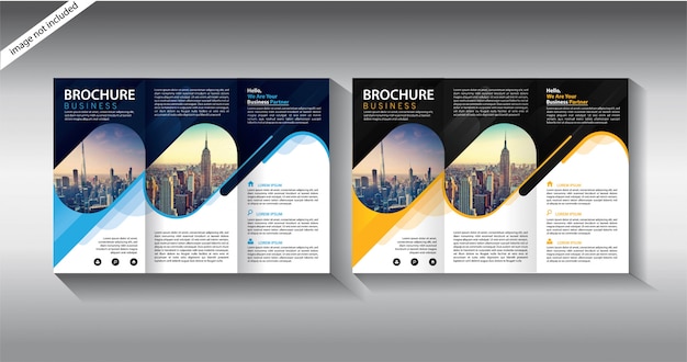 Modello a tre ante brochure per depliant di layout