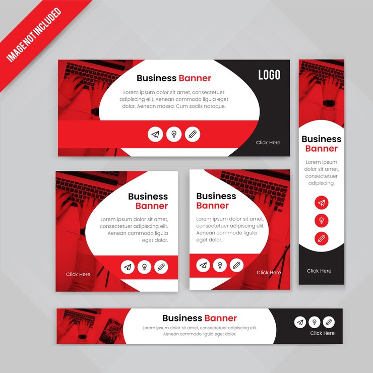 Vector brochure web banner set