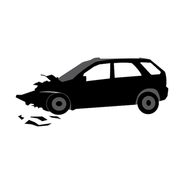 Vector broken or accident car icon