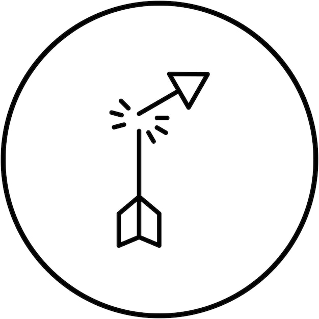 Vector broken arrow vector icoon kan worden gebruikt voor archery icoon set