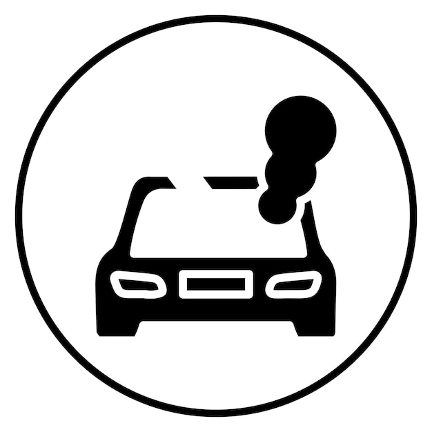 Vector broken car vector icon illustration of car repair iconset