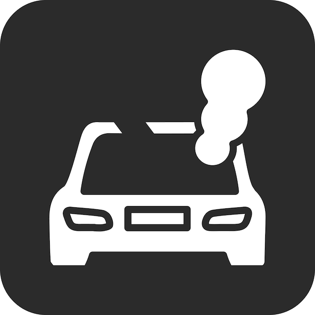 Vector broken car vector icon illustration of car repair iconset