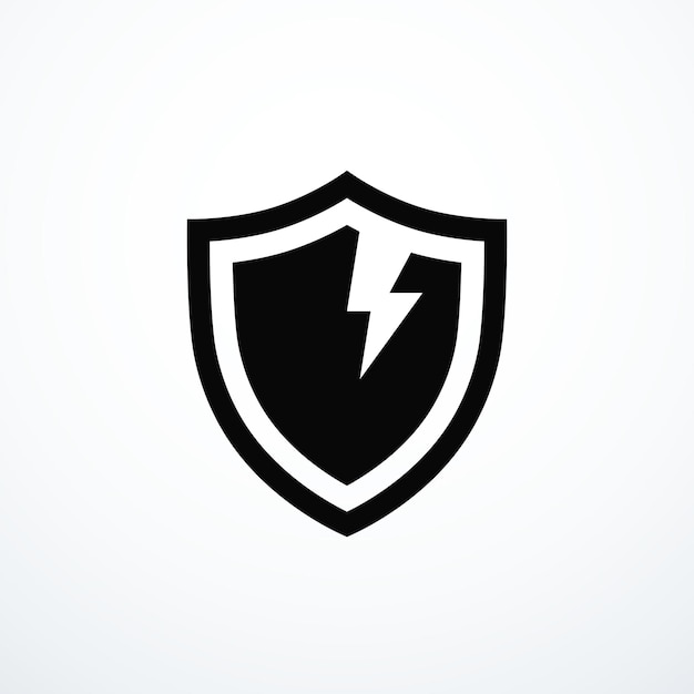 Vector broken cracked shield icon vector illustration