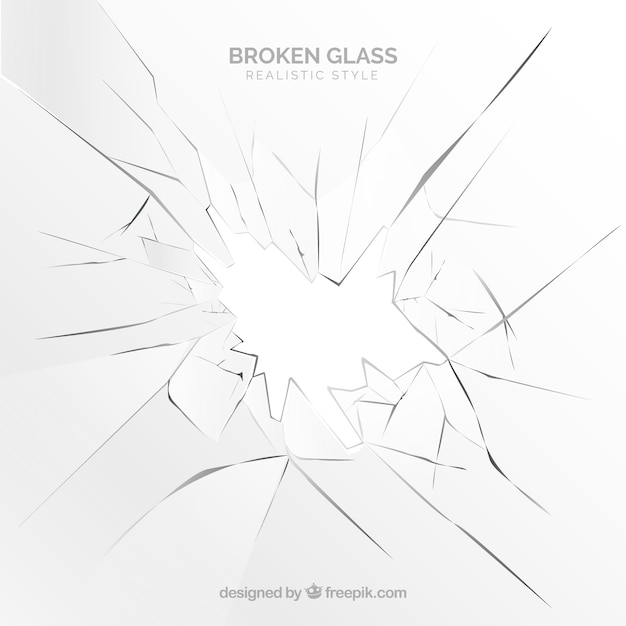 Broken glass background in realistic style