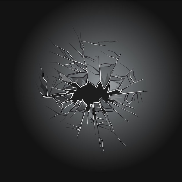 Vector broken glass illustration design