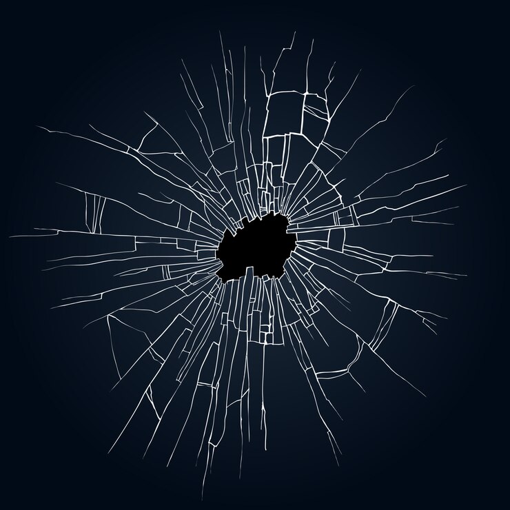 Vector broken glass illustration