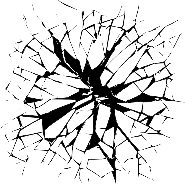 Broken glass vector texture Cracked effect Broken glass background vector illustration