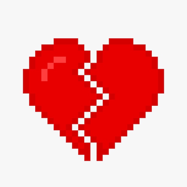 Broken heart pixel art