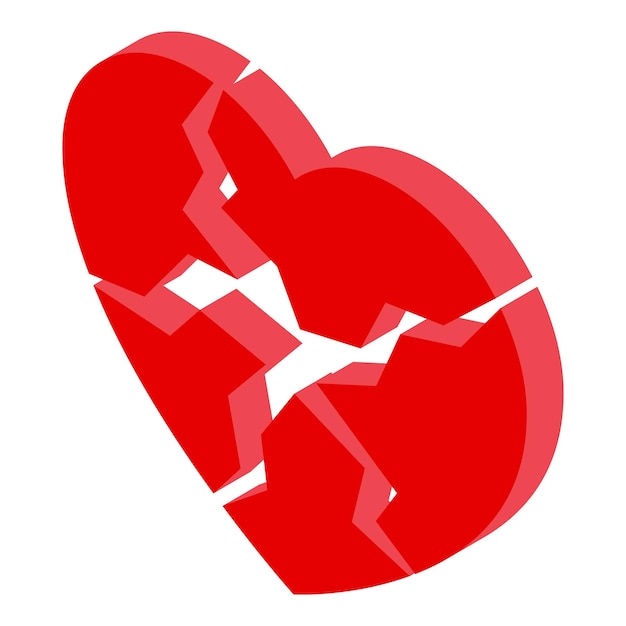 broken heart representing painful breakup concept