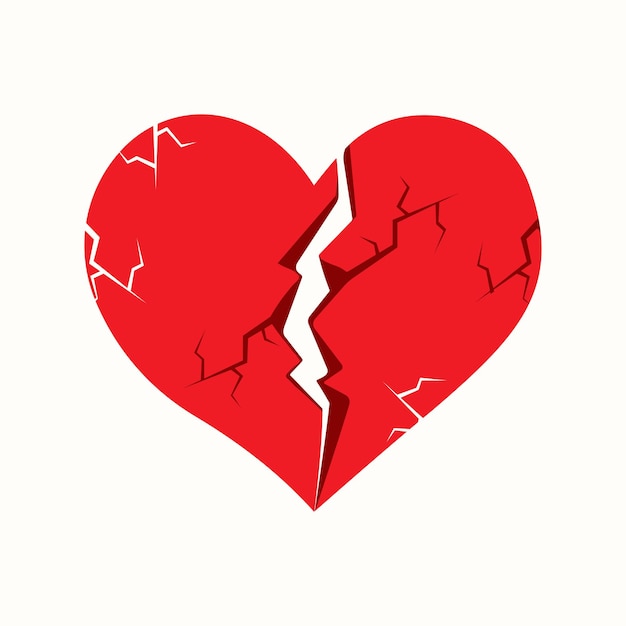 broken heart vector