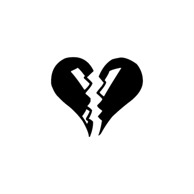 Vector broken heart