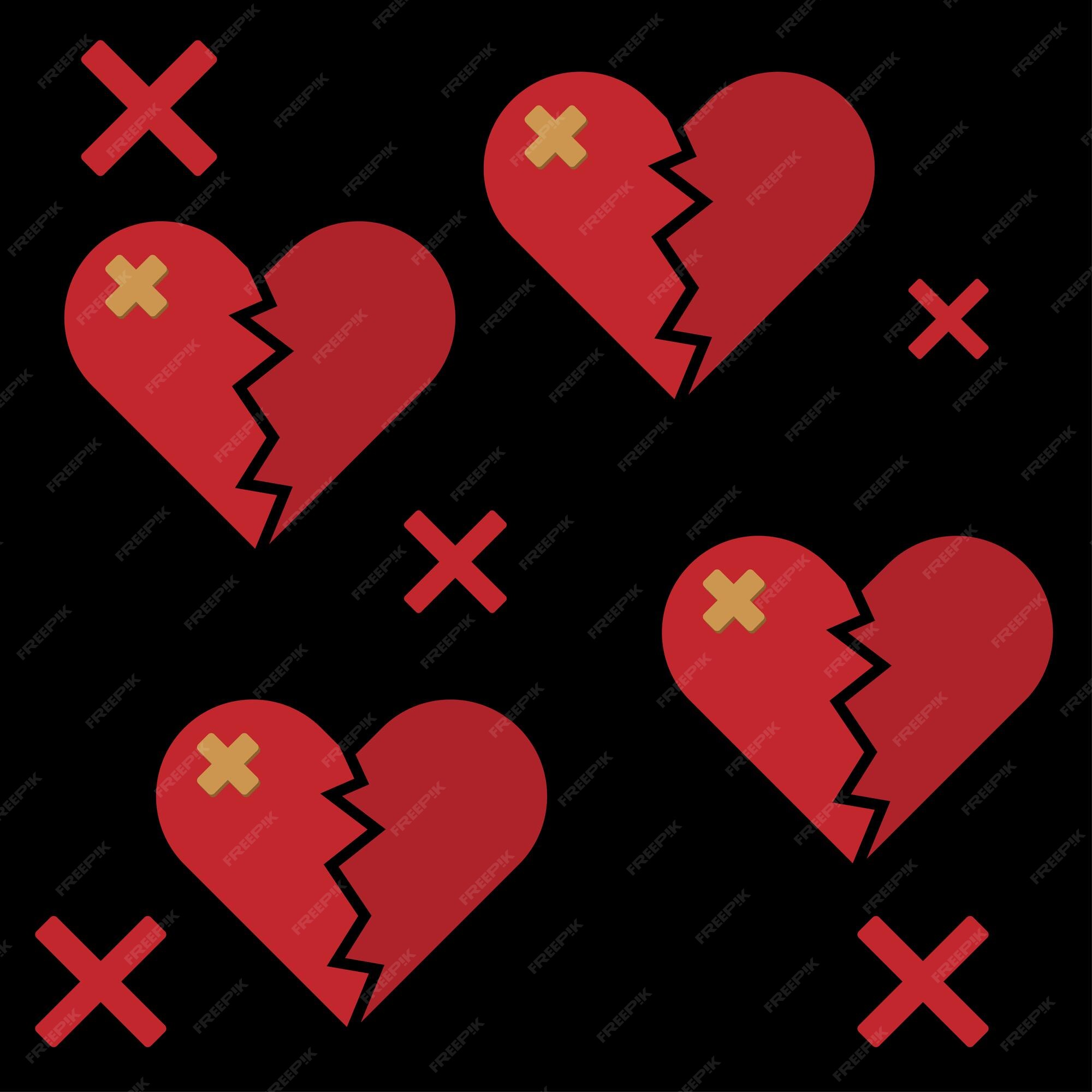 Premium Vector | Broken heart