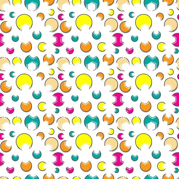 Broken rounded pattern background design, vector illustration