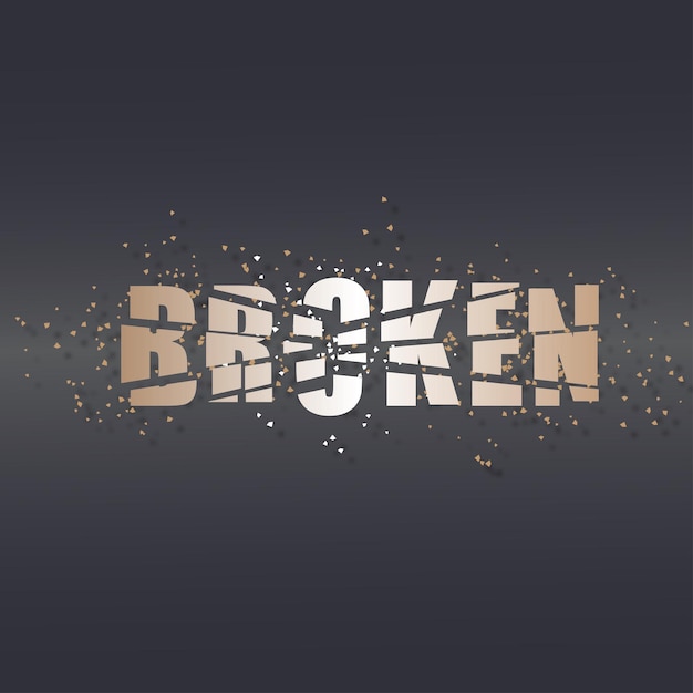 Vector broken_text_effecteps