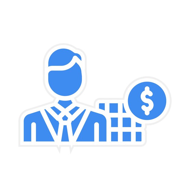 Broker dealer icon vector image can be used for crowdfunding