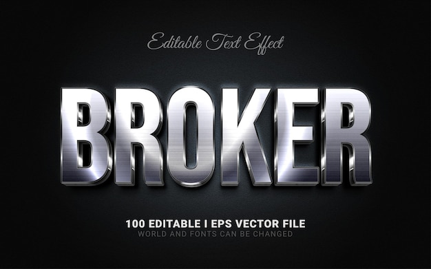 Vector broker text effect