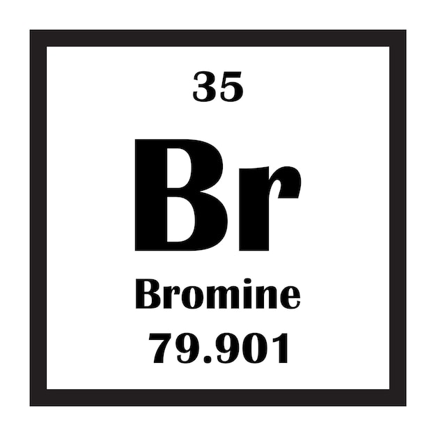 Bromine chemical element icon