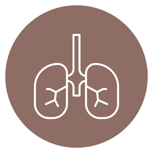 Immagine vettoriale dell'icona dei bronchi può essere utilizzata per l'anatomia umana