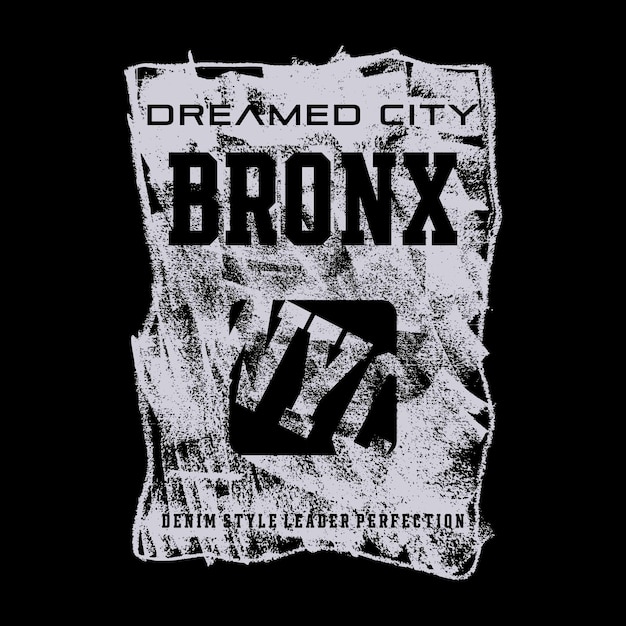 ベクトル bronx 1989 デザイン タイポグラフィ ベクトル グラフィック イラスト印刷用 t シャツなど