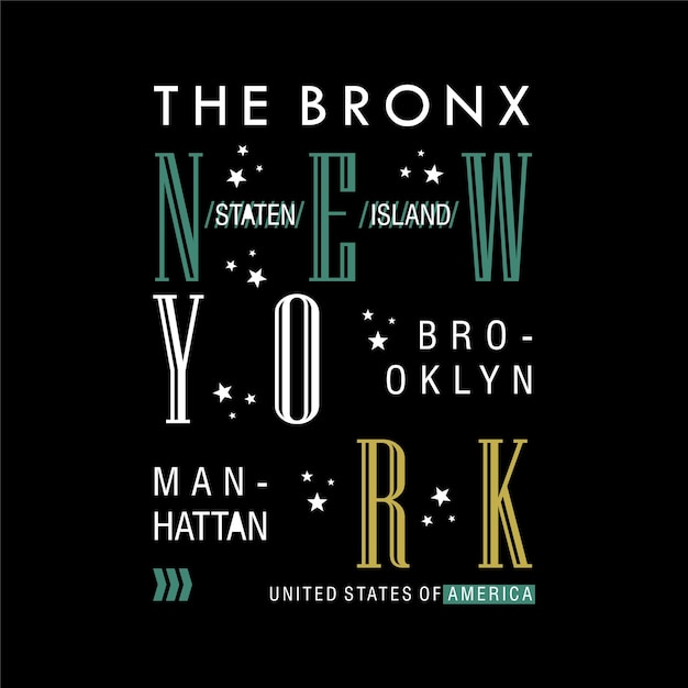 La maglietta grafica vettoriale della cultura superiore del bronx brooklyn new york city