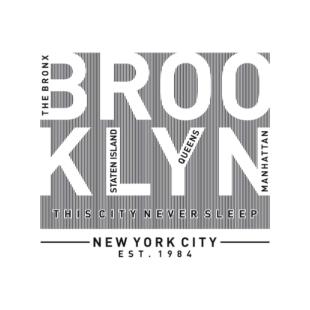 The bronx brooklyn typography t shirt design