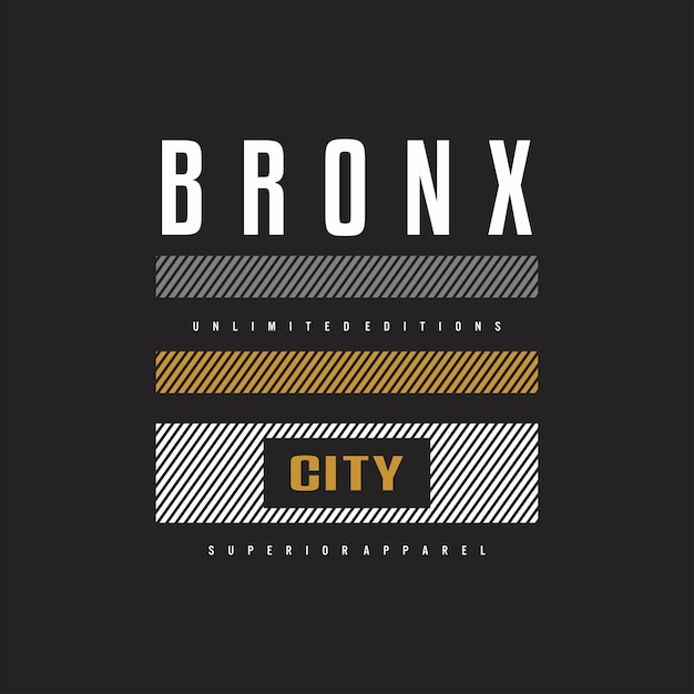 Bronx city typografie voor t-shirt afdrukken