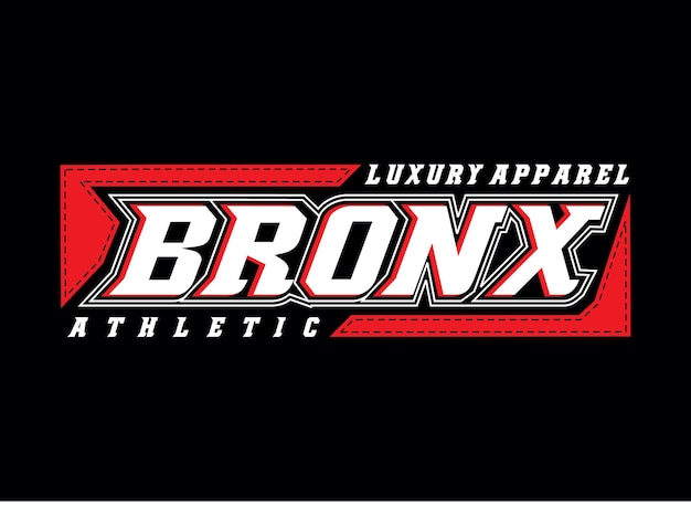Bronx luxury apparel typography design t shirt ready to print premium vector