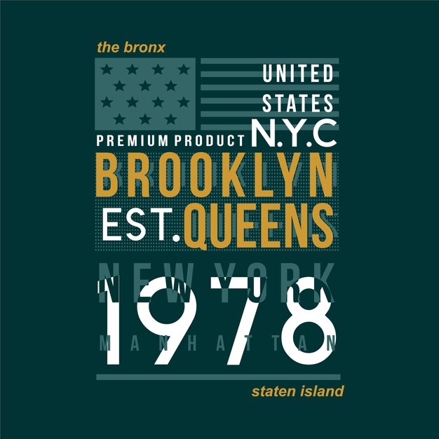 The bronx  new york graphic t shirt design typography