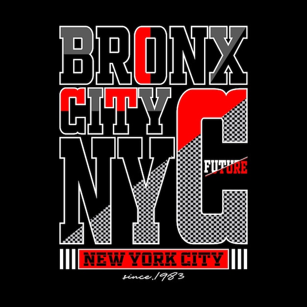 bronx new york tee typografie grafisch ontwerp voor print t-shirt vector illustratie art