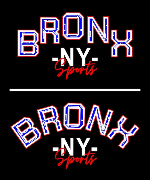 Bronx ny typografieontwerp voor t-shirts