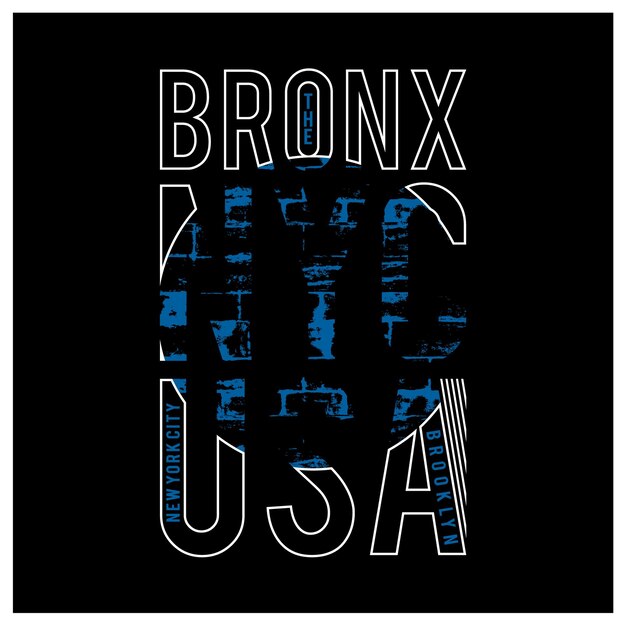 Vector the bronx nyc typography for print t shirt