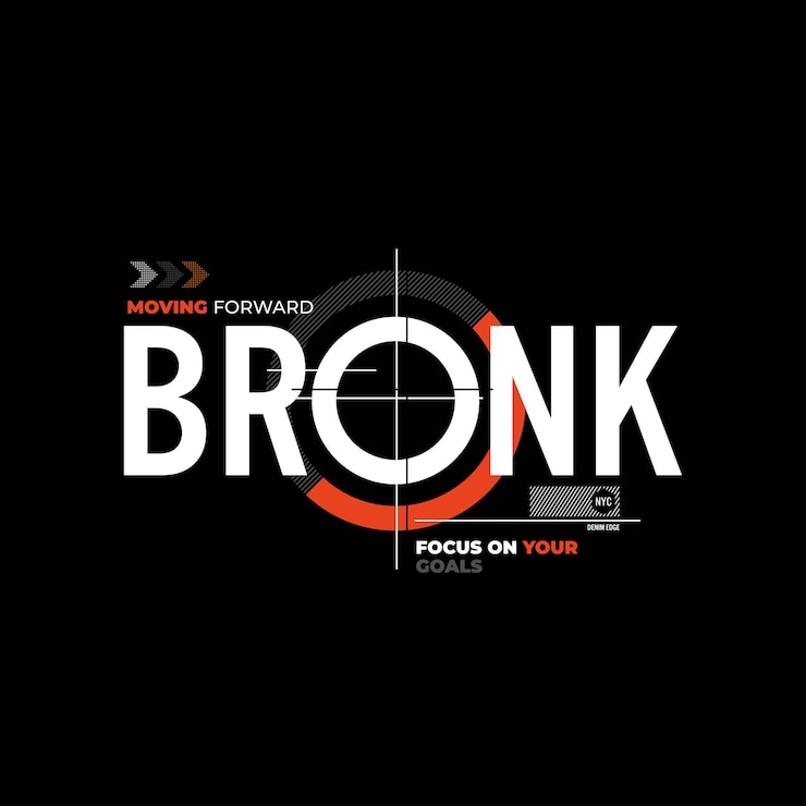 Vector bronx slogan print for graphic tee t shirt or sweatshirt