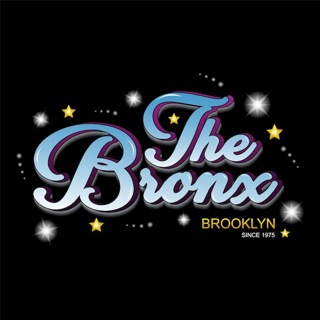 The bronx tee graphic typography for print t shirt illustration vector art vintage