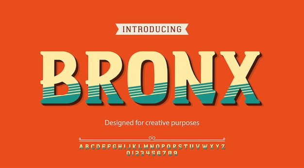 Bronx typeface. For creative purposes 