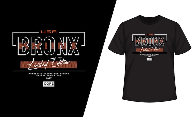 Vector bronx typografie authentieke streetwear