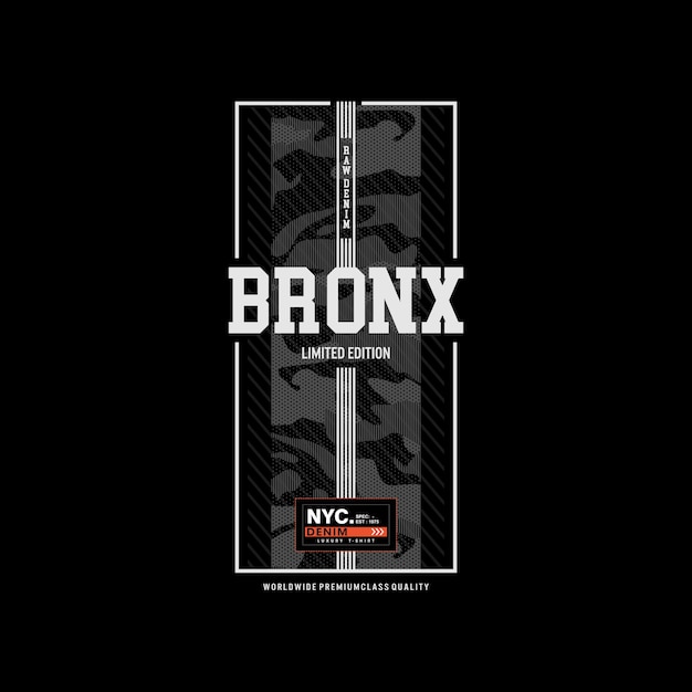 Bronx typografie grafisch ontwerp voor tshirt prints vectorillustratie