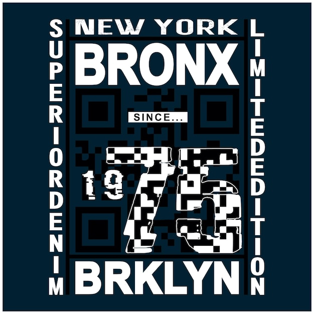 bronx typografie voor print illustratie t-shirt vector kunst vintage