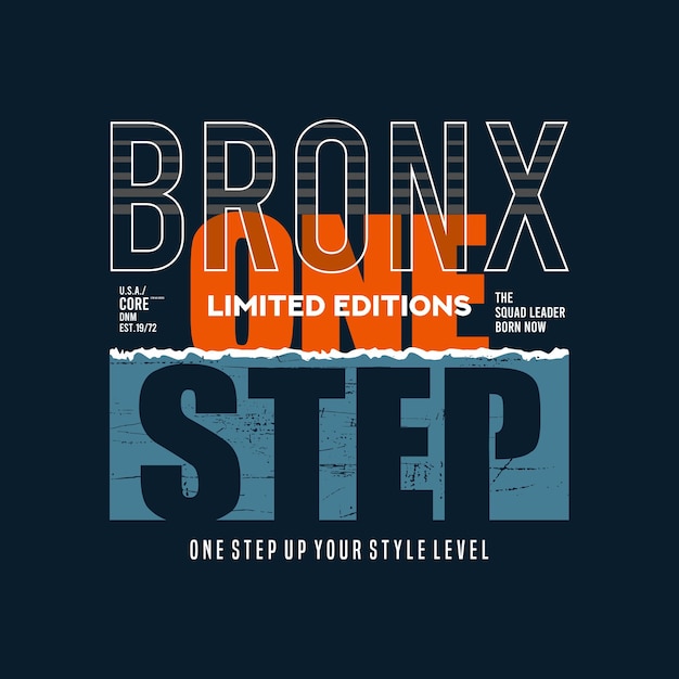 bronx typografieontwerp klaar om af te drukken voor t-shirts