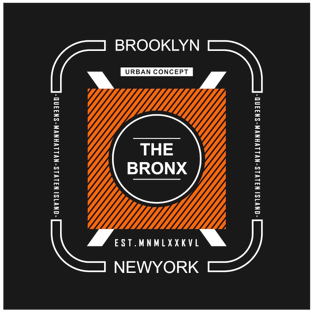 Vector the bronx typography design art