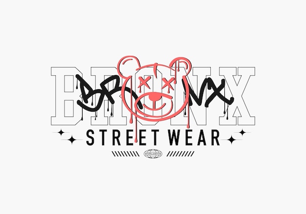 bronx typography design for print t shirt