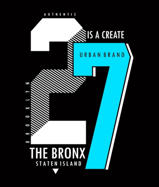 The Bronx typography design tshirt print vector illustration