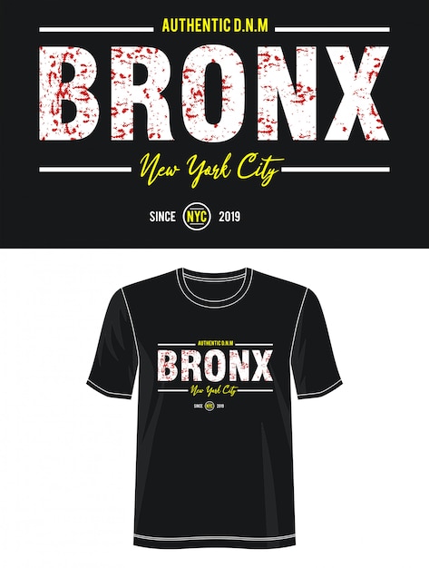 bronx typography for print t shirt
