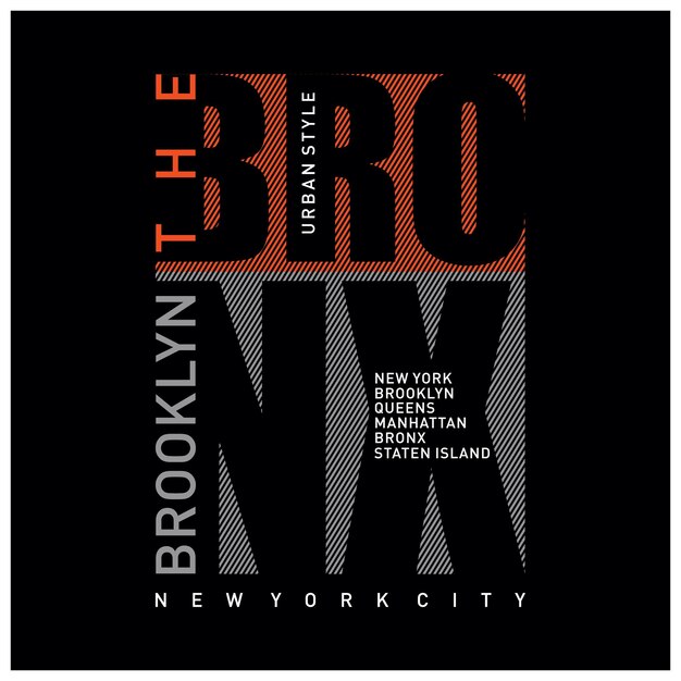 The bronx typography for print t shirt