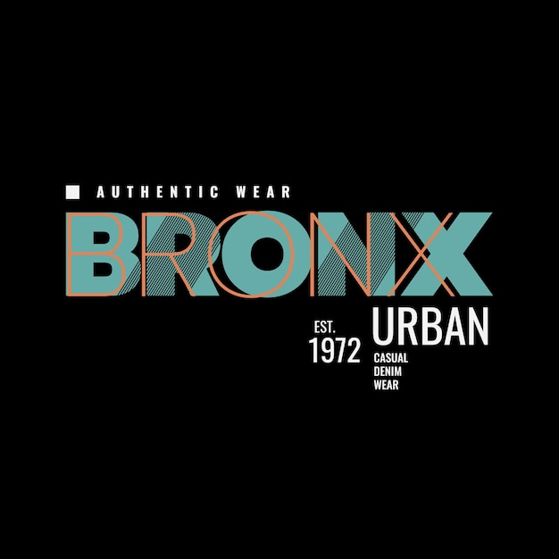 Bronx typography vector t shirt design